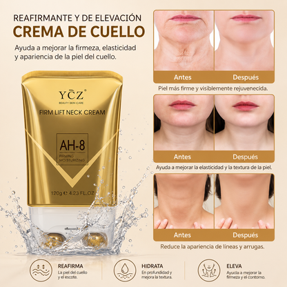 Crema reafirmante para el cuello con rodillo